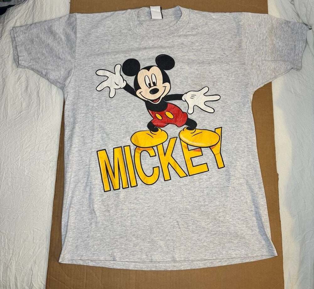 Mickey Unlimited Mickey Mouse T-Shirt Large Gray Graphic Tee USA Made